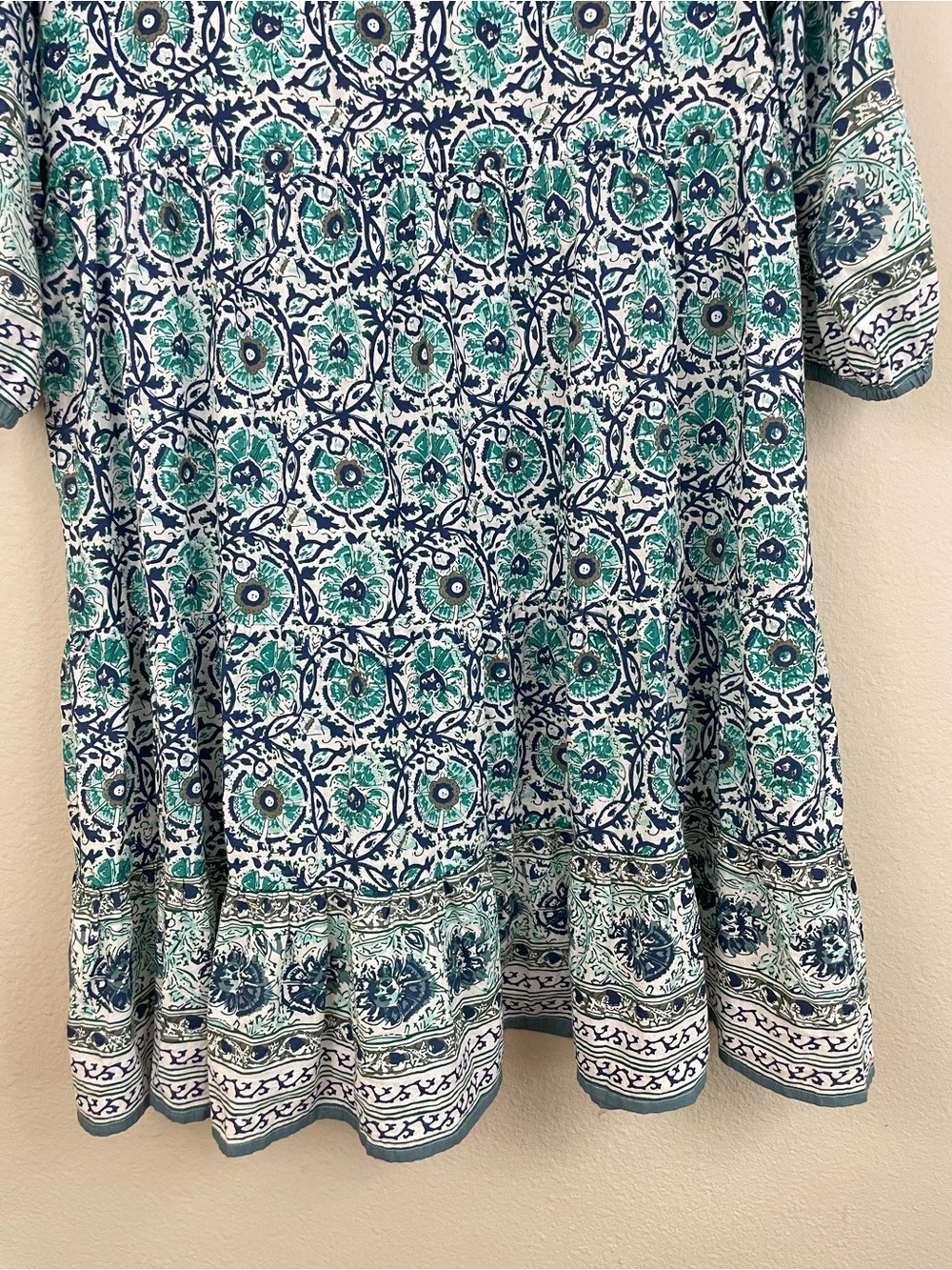 Soft Surroundings Nerissa Dress Abstract Floral Dress Size XL Coastal Boho - Picture 12 of 15